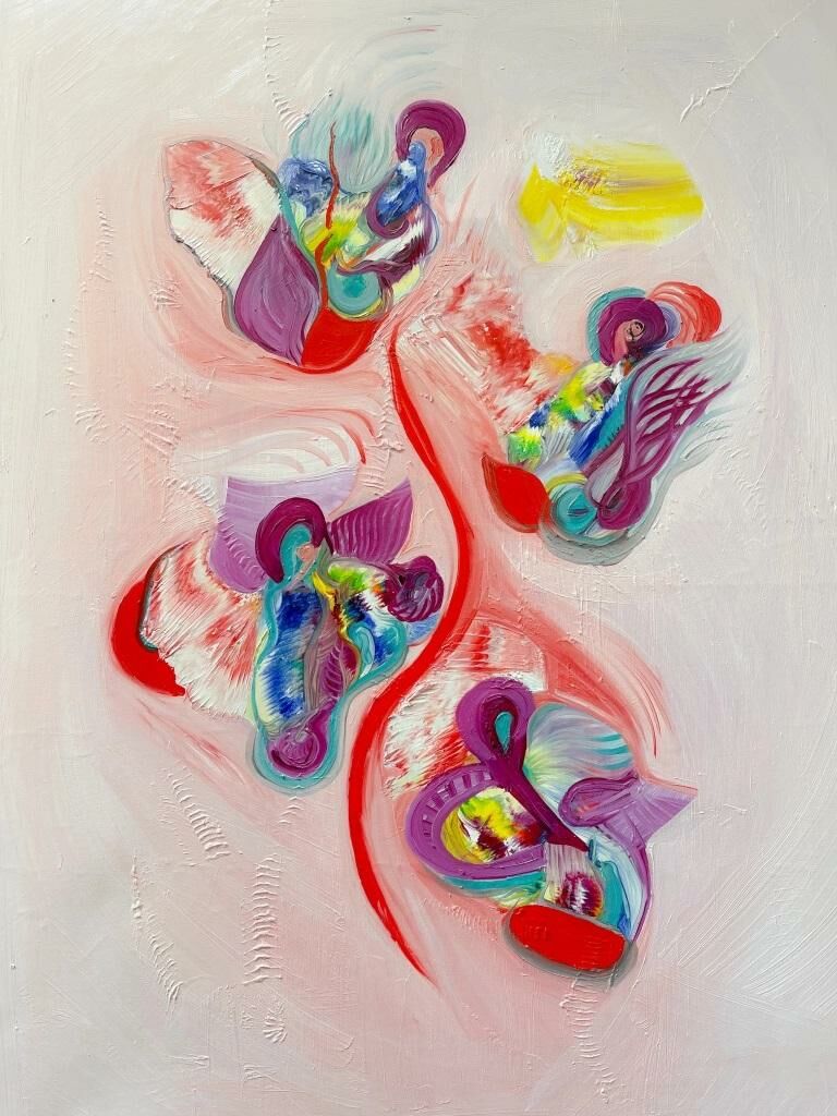 Indigenous song for the killing of a snake - a Paintings by @art_studiodeluz